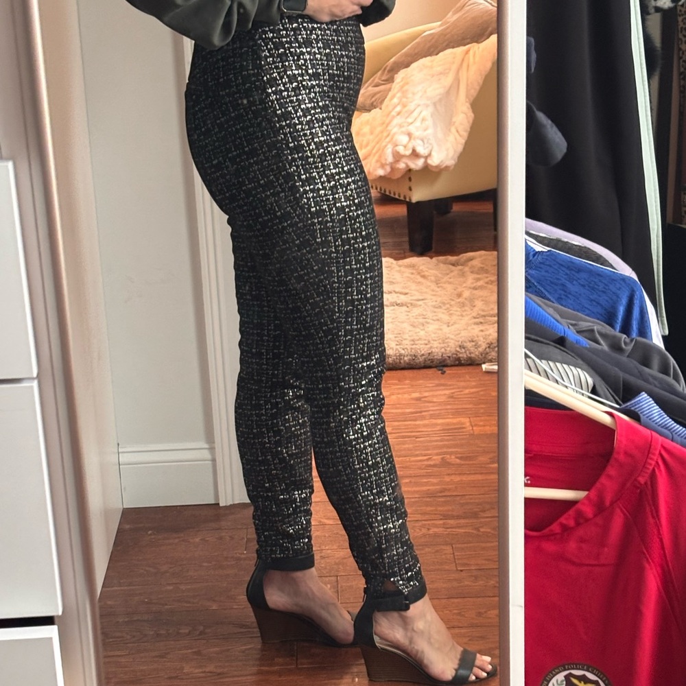 NY&C Black & Silver Shimmer Pants